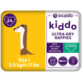Ocado Kiddo Ultra-Dry nappies Size 1 (2-5kg), imported from the UK