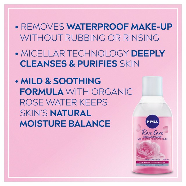 Nivea Rose Care micellar water 400ml, imported from the UK