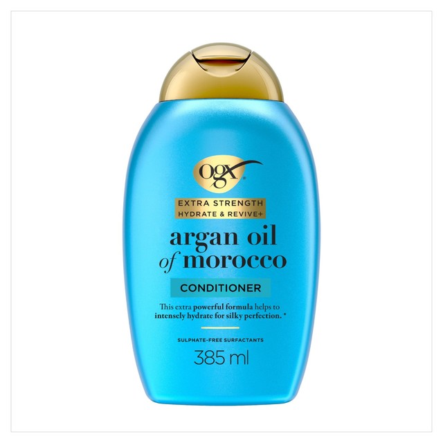 Ogx Hydrate & Revive+ Argan Oil Extra Strength Conditioner 385ml, imported from the UK
