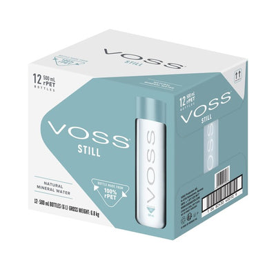 Voss Still Artesian Water rPET Bottle Still Water 12 x 500ml