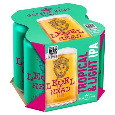 Greene King Level Head Session IPA British Beer 4% 4 x 330ml