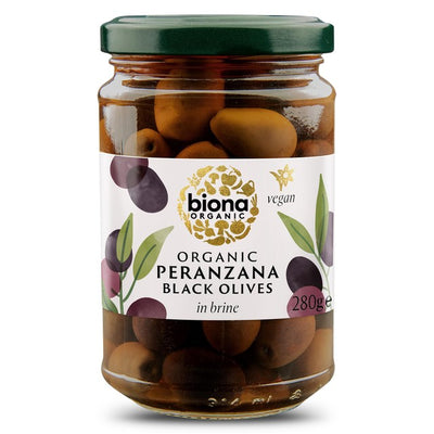 Biona Organic Peranzana Black Olives in Brine 280g