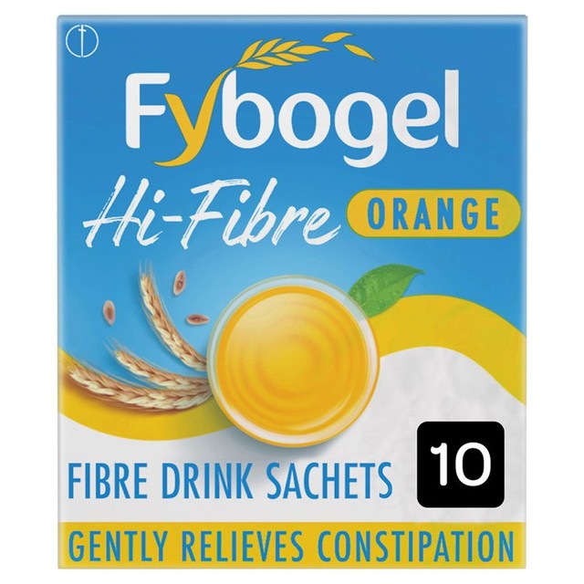 Fybogel Hi Fibre Orange laxative 10 sachets - British product