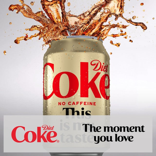 Coca-Cola Diet Coke No Caffeine cola 24 x 330ml - British product