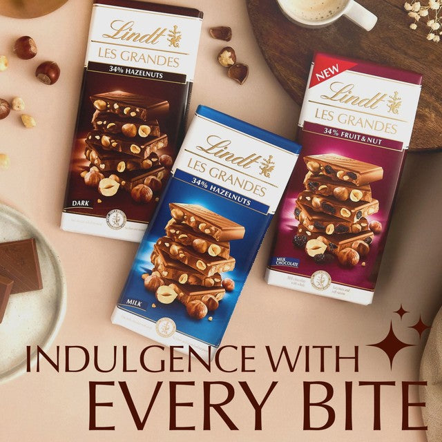 Lindt fruit and nut milk chocolate bar 150g, UK version