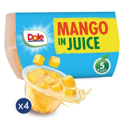 Dole Diced Mango in Juice Fruit Snack 4 x 113g