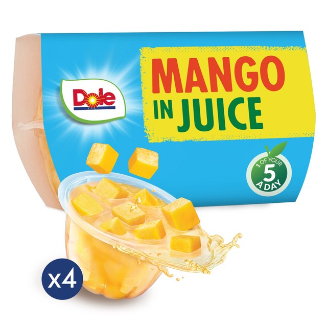 Dole diced mango in juice multipack 4 x 113g - British product