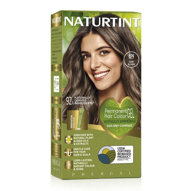 Naturtint Hair Colour 6N Dark Blonde 60ml, imported from the UK