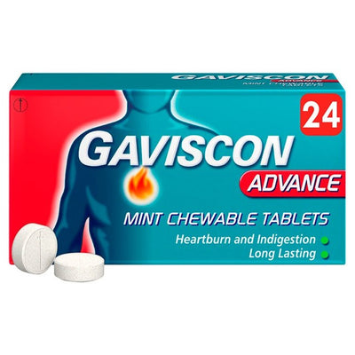 Gaviscon Advance Mint Heartburn Relief Tablets 24 Tablets