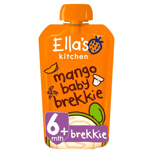Ella's Kitchen mango baby food pouch 100g, imported from the UK