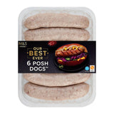 M&S posh dogs pork sausages 540g, imported from the UK