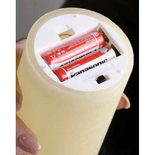 Festive LED White & Cream Candle 10cm, UK version