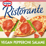 Dr. Oetker frozen vegan pepperoni salami pizza 295g - British product