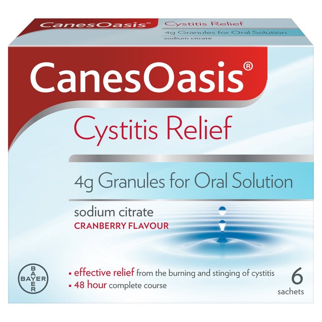 CanesOasis Cystitis Relief Sachets 6 Sachets - British product