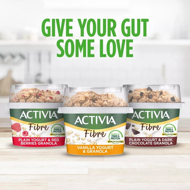 Activia yogurt and red berries muesli breakfast pot 165g - British product
