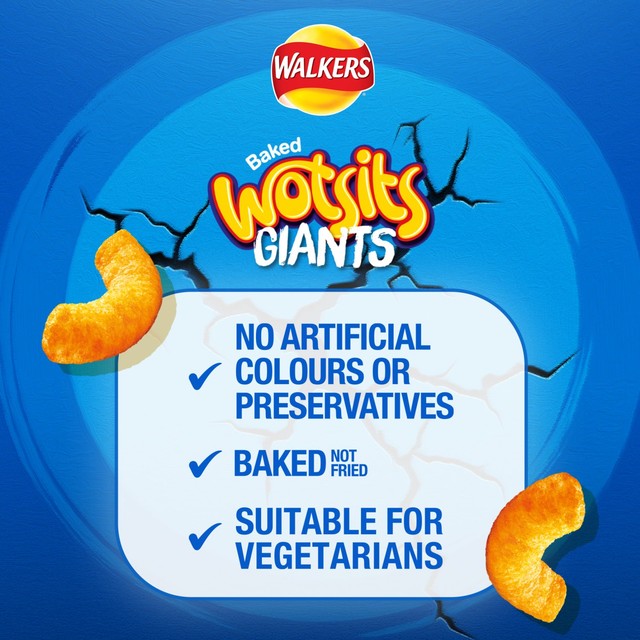 Wotsits Giants Really Cheesy crisps 130g (British brand)