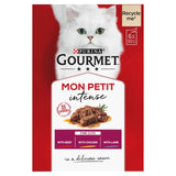Gourmet Mon Petit wet cat food variety with beef, chicken, lamb 6 x 50g pouches, UK version