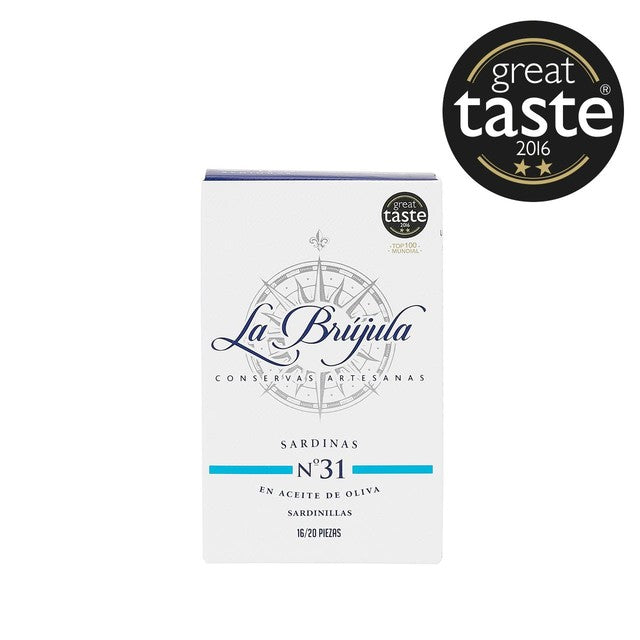 La Brújula sardinillas canned fish 115g (British brand)