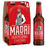 Madri Excepcional lager 4 x 330ml bottles, imported from the UK