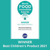 Real Good No Added Sugar Low Salt Tomato Ketchup 310g, imported from the UK