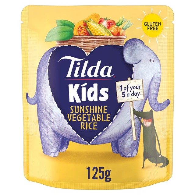Tilda Kids Sunshine Vegetable Rice 125g (British brand)
