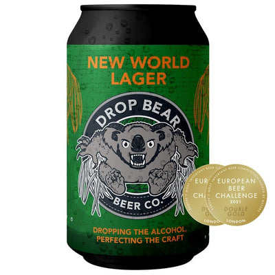 Drop Bear Beer New World Lager Alcohol-Free Beer 330ml