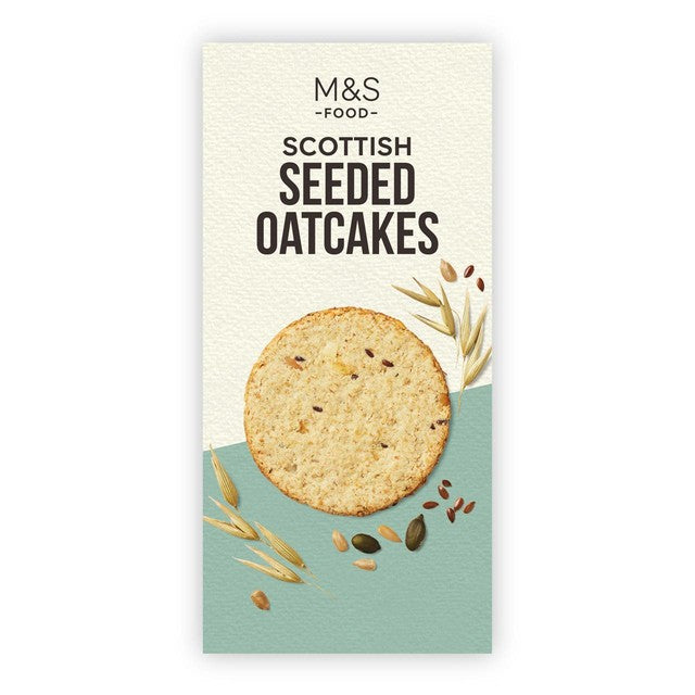 M&S Scottish Seeded Oatcakes 200g, imported from the UK