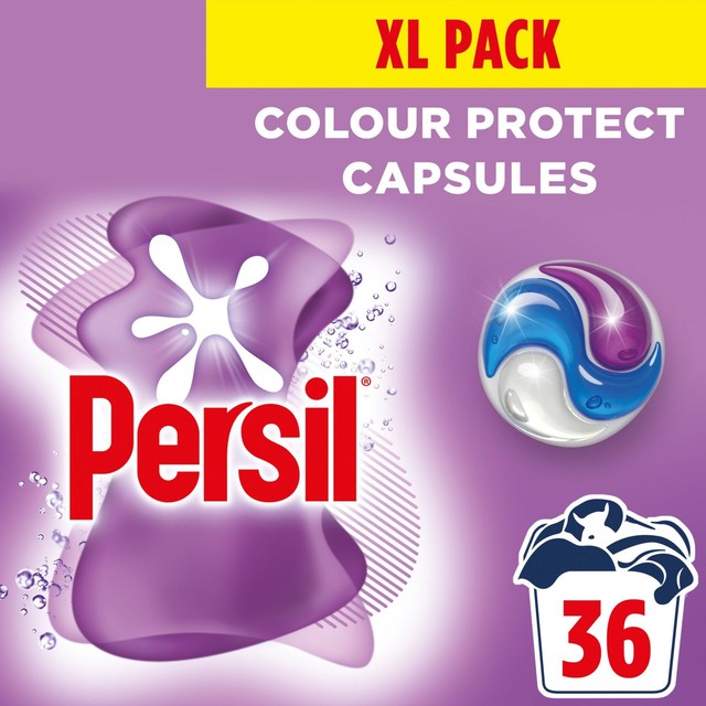 Persil Colour 3 in 1 laundry detergent capsules 36 washes, imported from the UK