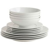 M&S white porcelain dinner set 12 piece, imported from the UK