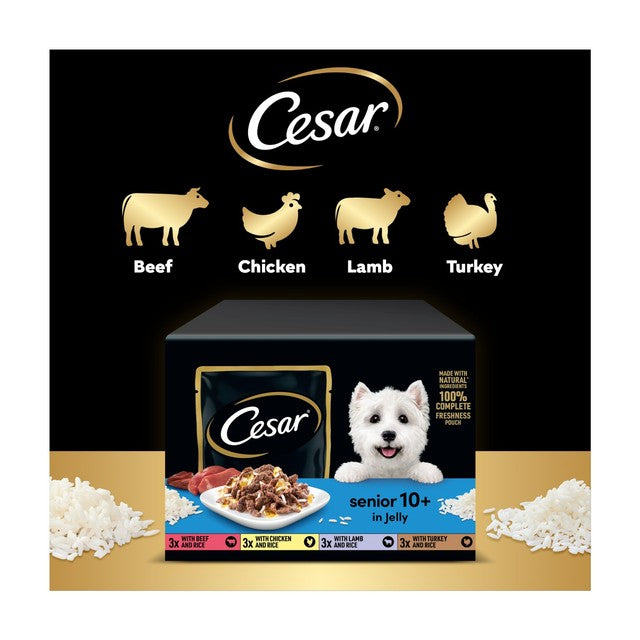 Cesar wet dog food pouches mixed selection 12x100g - British product