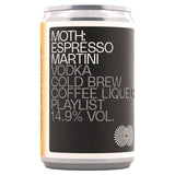 Moth Espresso Martini Cocktail 125ml, imported from the UK