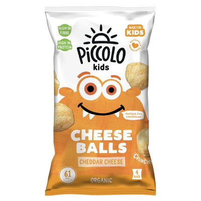 Piccolo Organic Cheese Multigrain Balls Toddler Snack 4 x 15g