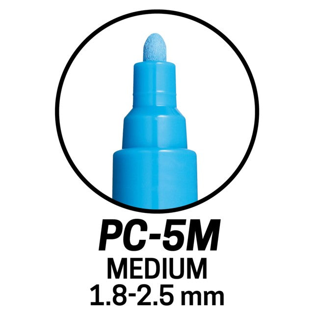 Posca PC-5M Fluorescent Colour Pens 4-Pack, imported from the UK