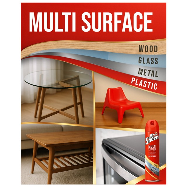 Mr Sheen multi-surface polish Cherry 250ml, imported from the UK