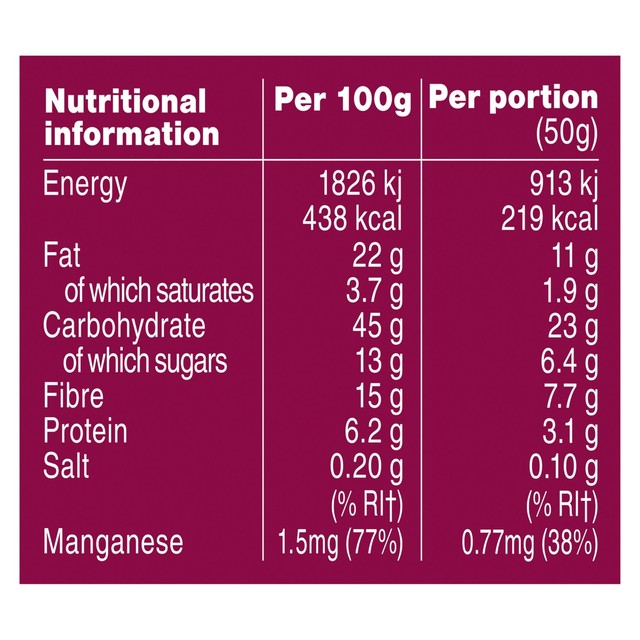 Graze Cherry Bakewell flapjack snack bar 50g, UK version