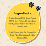 Good Boy chicken and sweet potato stick chew dog treats 90g, UK version