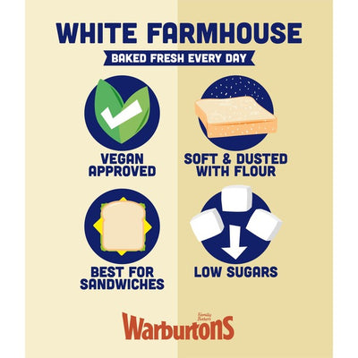 Pain blanc farmhouse tranché épais Warburtons 400g