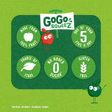 GoGo squeeZ apple fruit smoothie snack 4 x 90g pouches, UK version