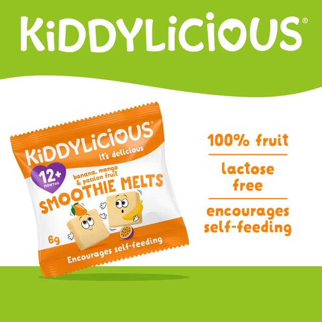 Kiddylicious Banana Mango & Passionfruit Smoothie Melts 6g, UK version