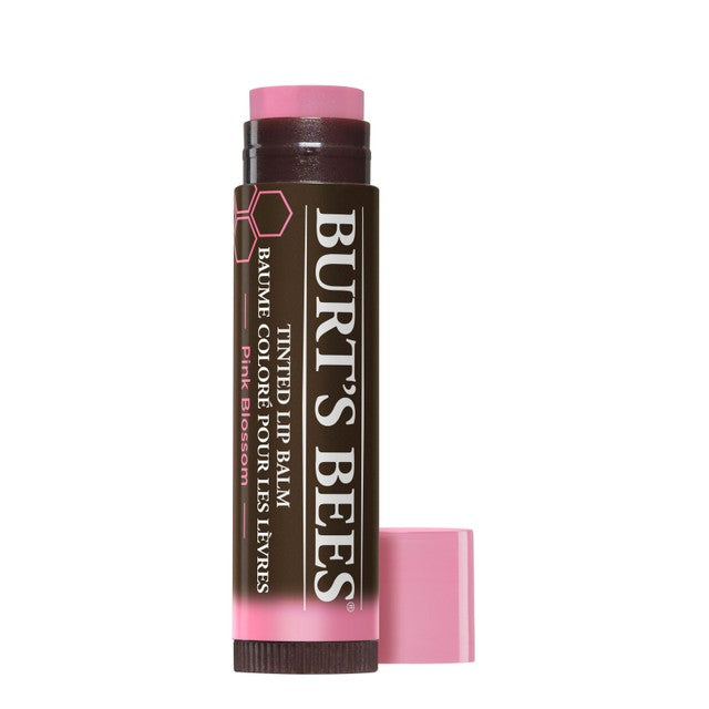 Burt's Bees Pink Blossom tinted lip balm 4.25g - British product