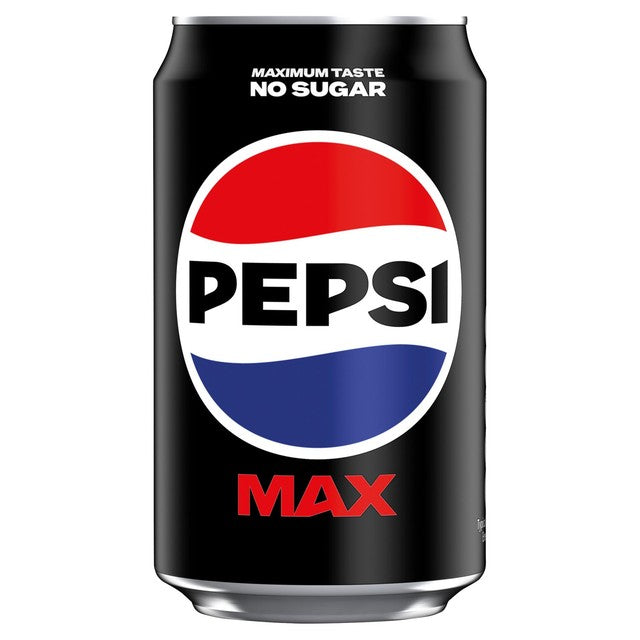 Pepsi Max sugar-free cola 24 x 330ml cans, imported from the UK