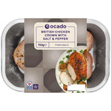 Ocado chicken crown with salt & pepper 700g, imported from the UK