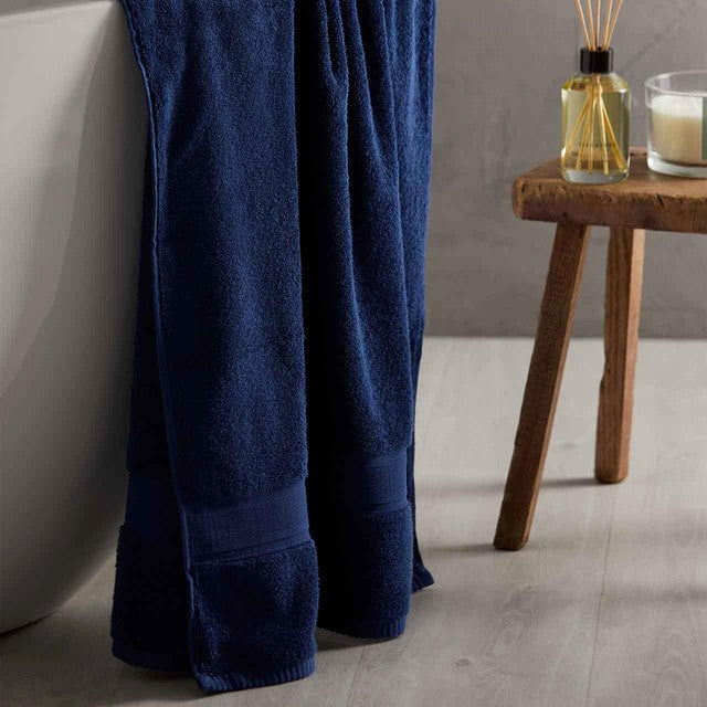M&S Super Soft Pure Cotton Bath Towel in Midnight, imported from the UK