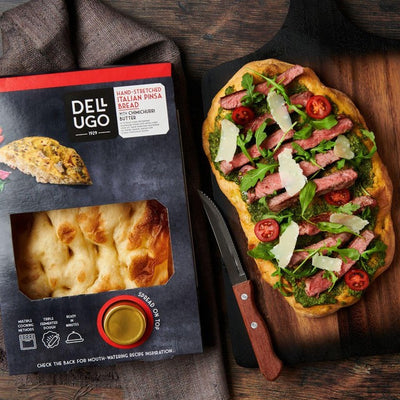 Dell'Ugo italiensk Pinsa med Chimichurri smør delvis bakt brød 220 g