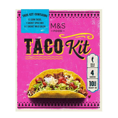 M&S Mexican Taco Kit Corn Tacos Salsa Mix 325g