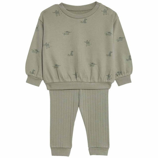 M&S khaki leggings outfit 0-3 months, imported from the UK