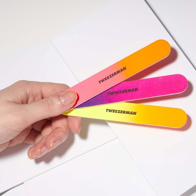 Tweezerman neon nail files (British brand)