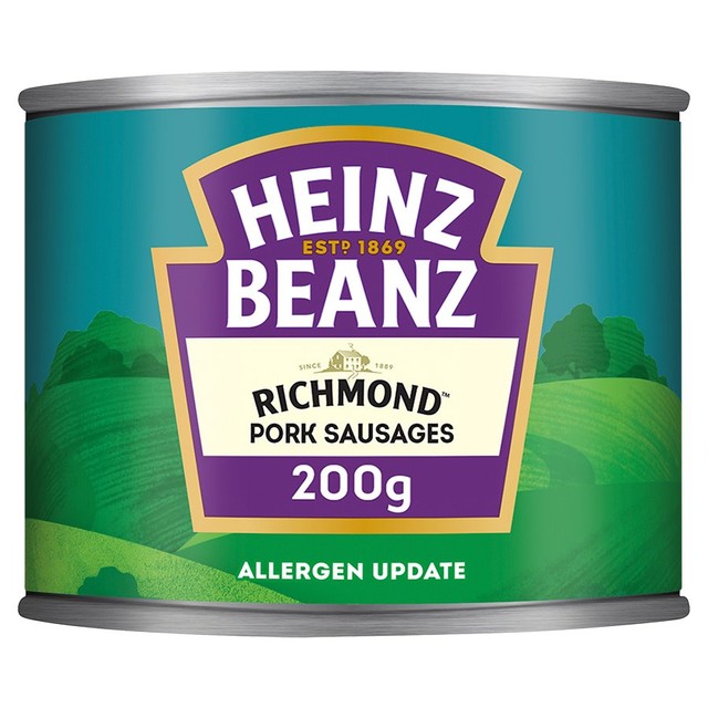 Heinz baked beans with Richmond sausages 415g, UK version