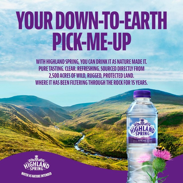 Highland Spring Still Spring Water 8 x 500ml bottles, UK version