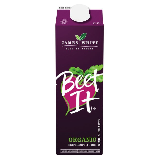 James White Beet It organic beetroot juice with apple 1L, UK version